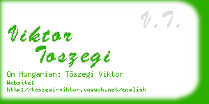 viktor toszegi business card